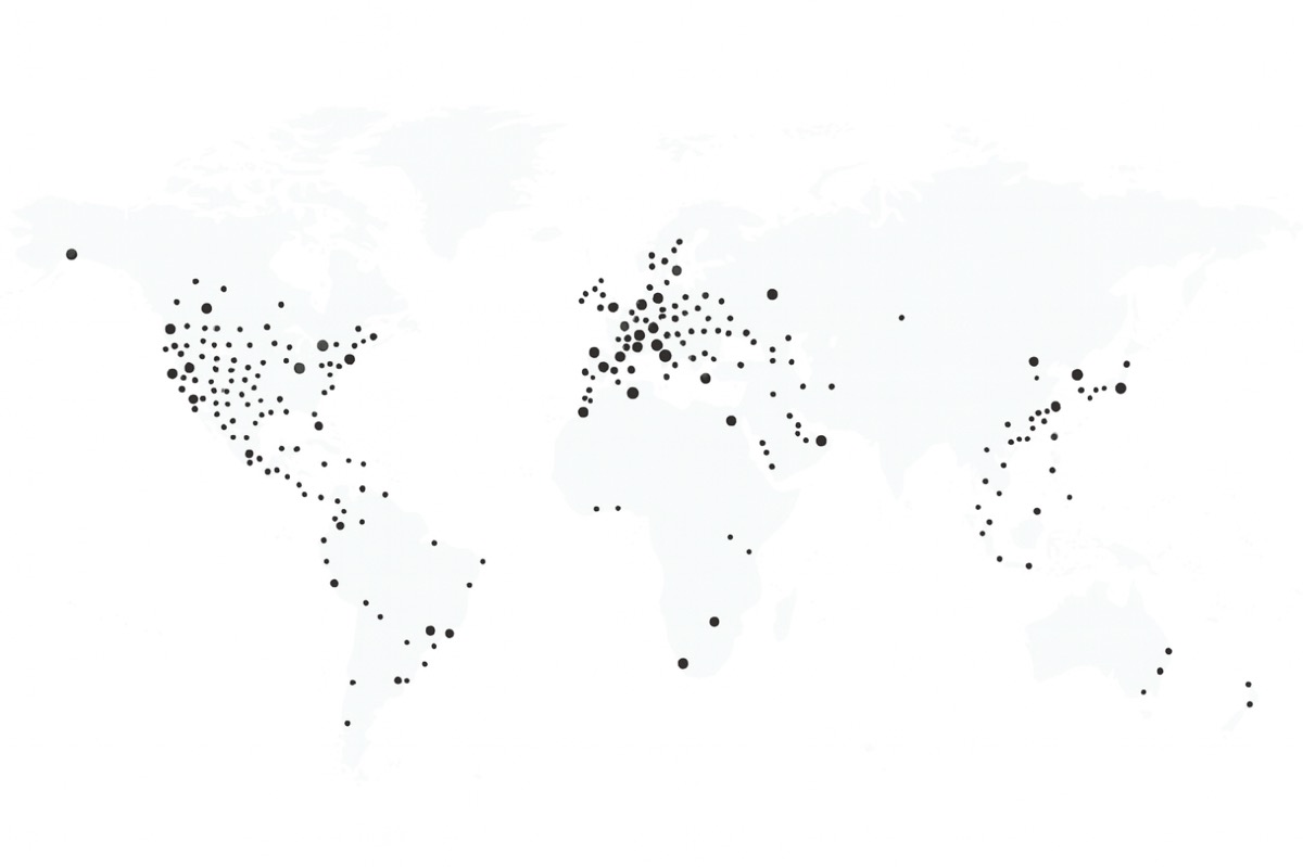 Global coverage map showing Detailed Drivers service locations worldwide Global coverage map showing Detailed Drivers service locations worldwide